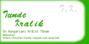 tunde kralik business card